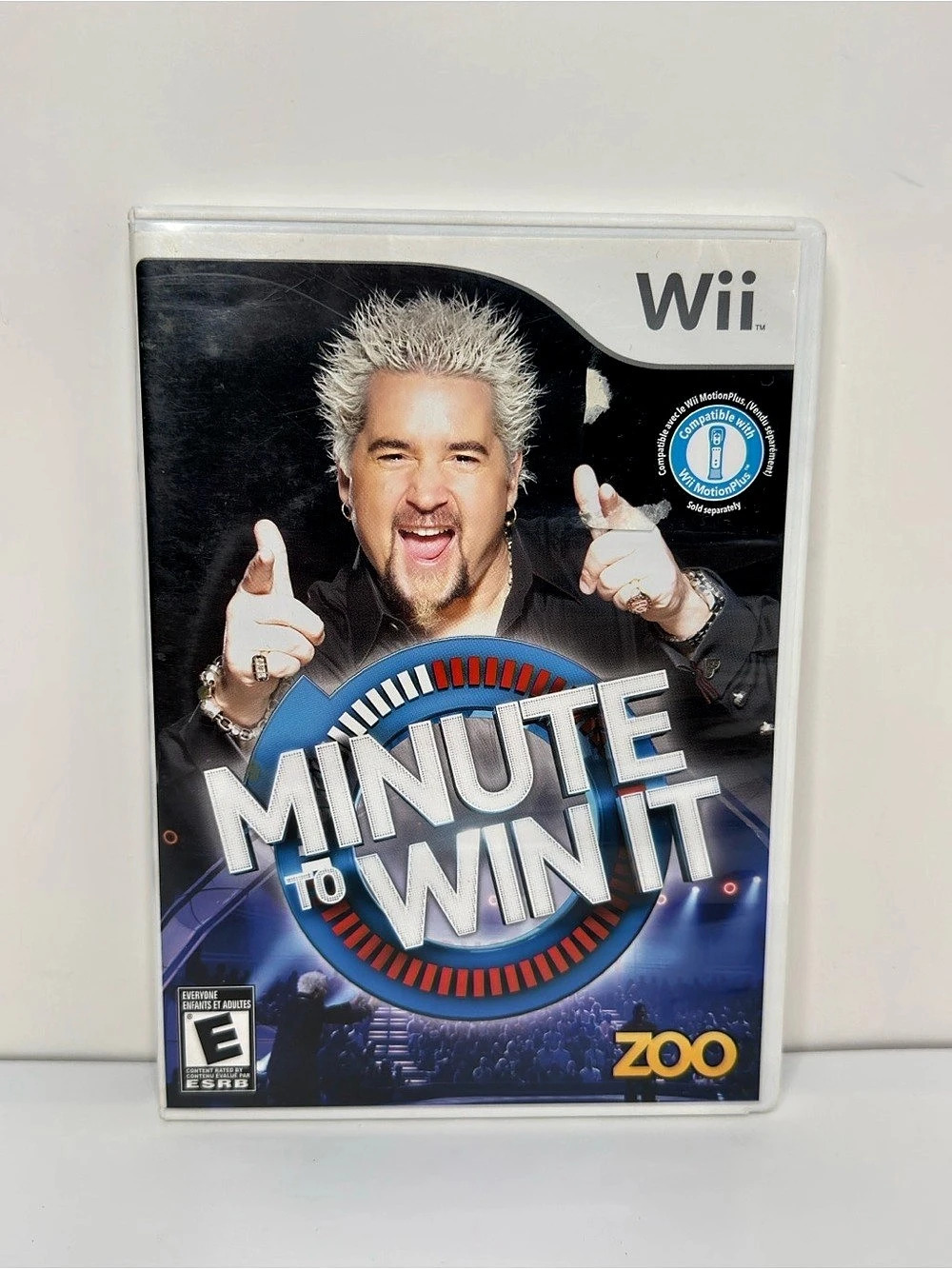 Minute to Win It Nintendo Wii Guy Fieri Party Game Complete CIB